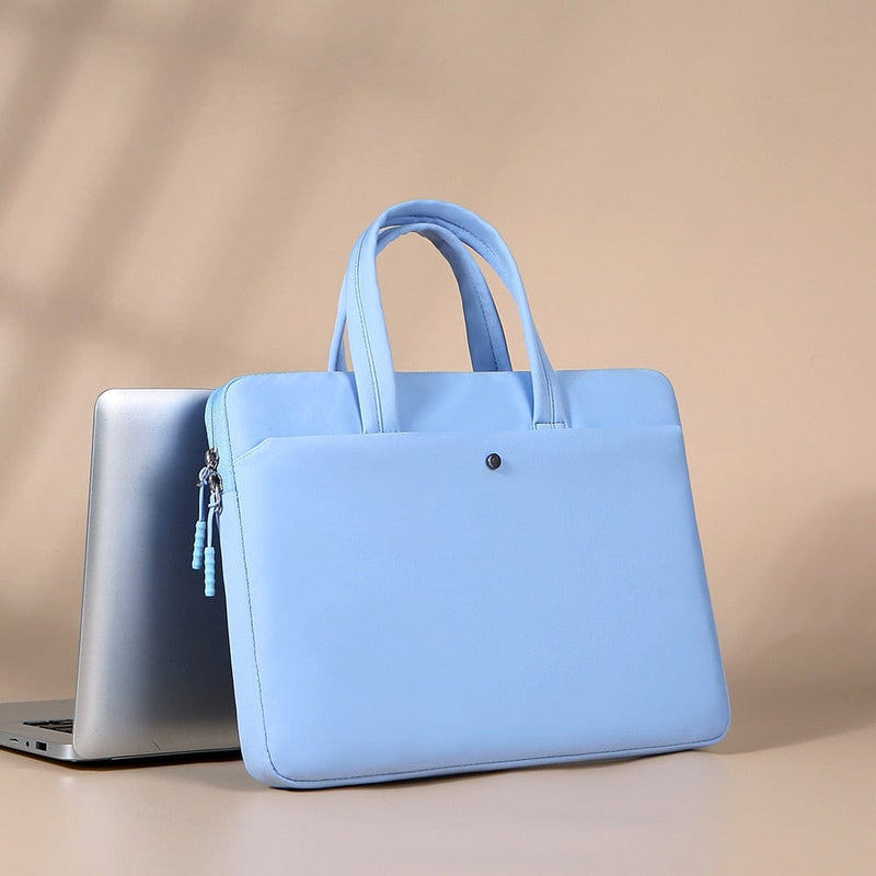 Sacoche Ordinateur Femme Pratique avec Sangle de Bagages - Style & Fonction | Nina Sac Bleu / 13-13.3 pouces