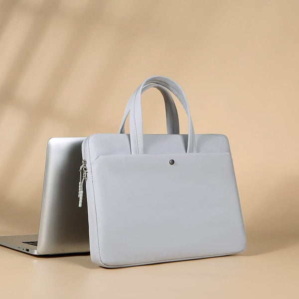 Sacoche Ordinateur Femme Pratique avec Sangle de Bagages - Style & Fonction | Nina Sac Gris / 13-13.3 pouces