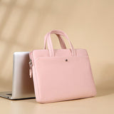 Sacoche Ordinateur Femme Pratique avec Sangle de Bagages - Style & Fonction | Nina Sac Rose / 13-13.3 pouces