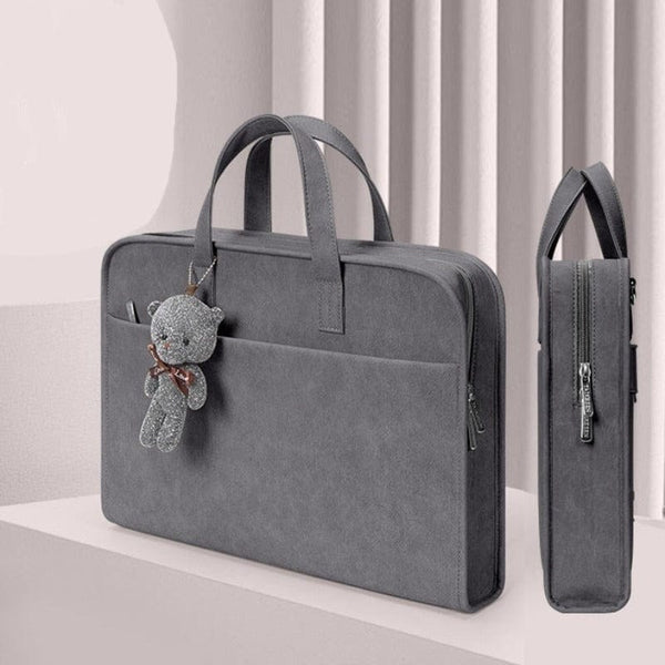 Sacoche pour Ordinateur Femme avec Compartiment Rembourré | Nina Sac Gris / 12-13 pouces