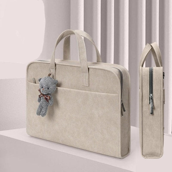 Sacoche pour Ordinateur Femme avec Compartiment Rembourré | Nina Sac Kaki / 12-13 pouces