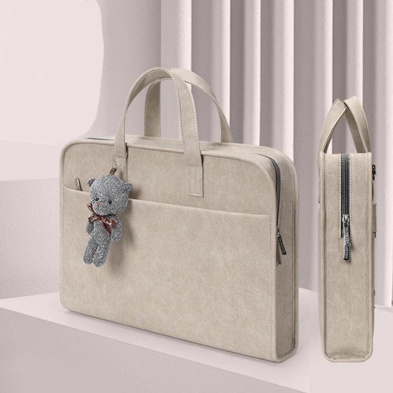 Sacoche pour Ordinateur Femme avec Compartiment Rembourré | Nina Sac Kaki / 12-13 pouces