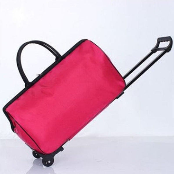 Valise Pliable à Roulettes - Pratique et Compact | Nina Sac Rose