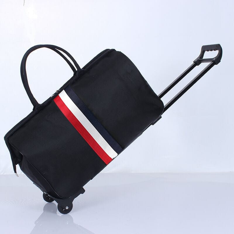 Valise Pliable à Roulettes - Pratique et Compact | Nina Sac Rouge et blanc